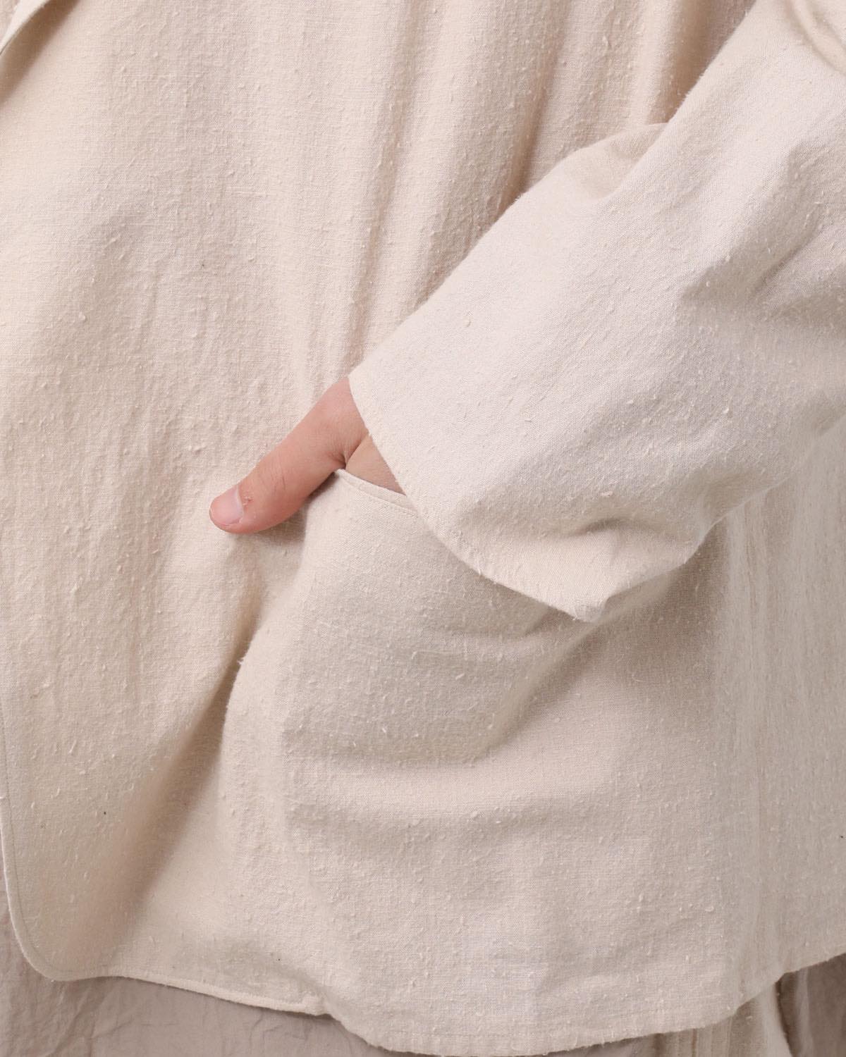 SILK/COTTON NEP CARDIGAN JACKET