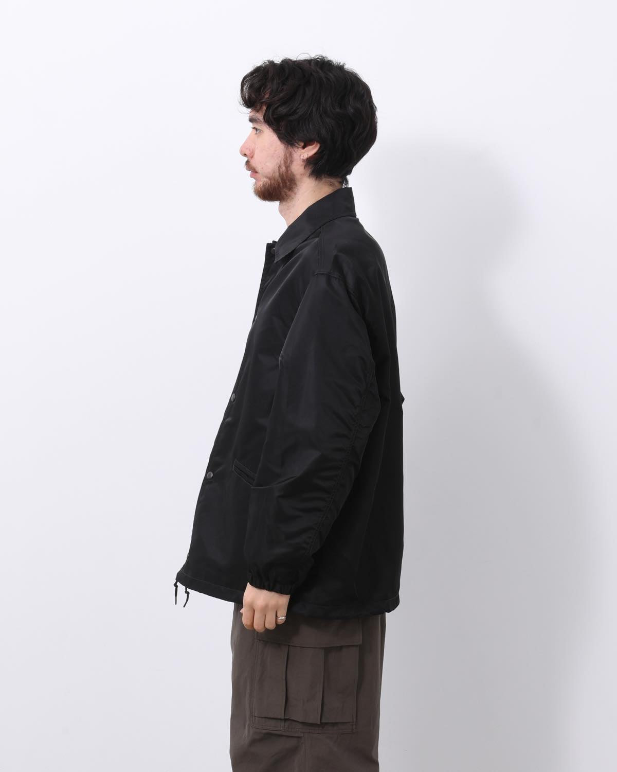 WASHED NYLON COACH JACKET