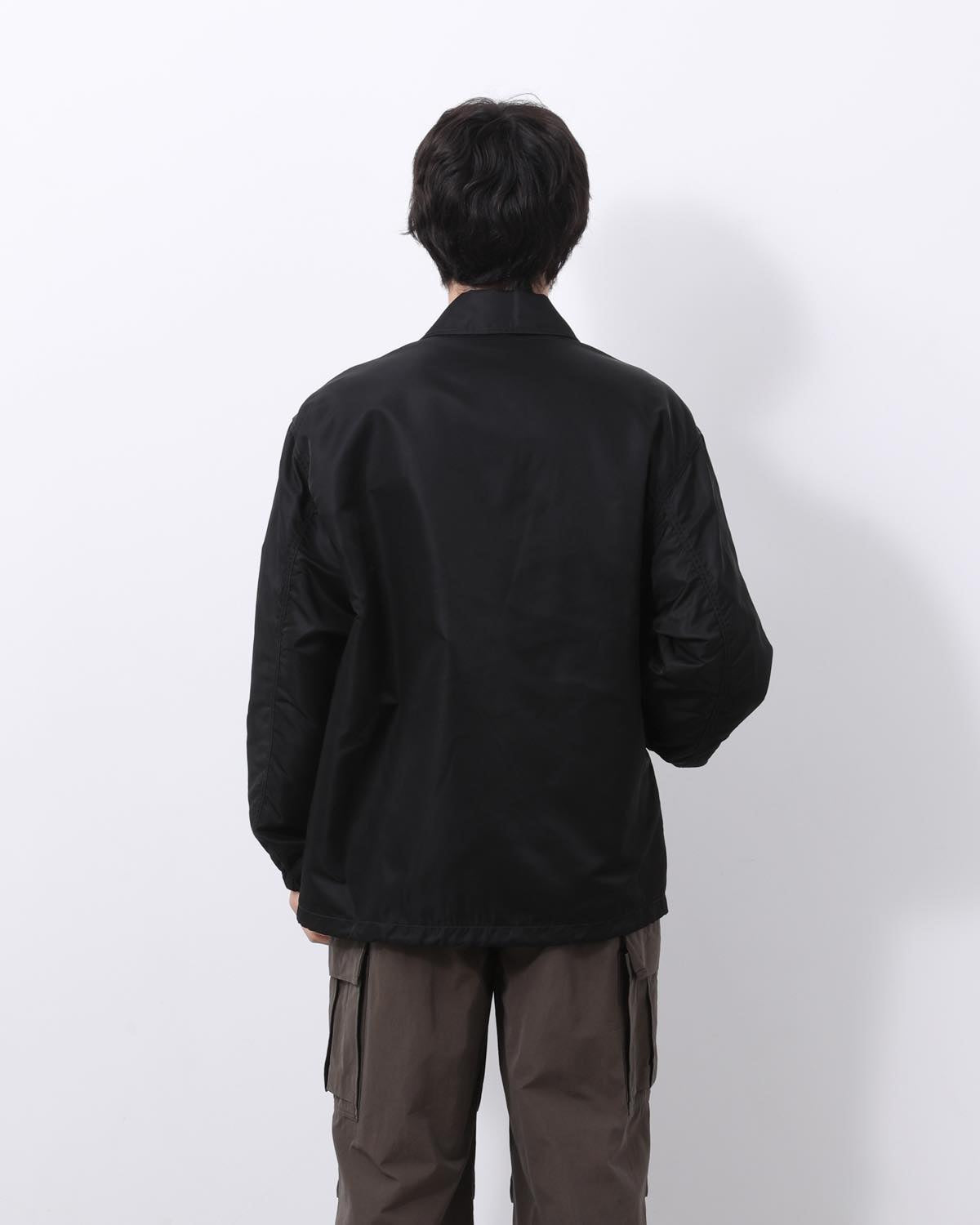 WASHED NYLON COACH JACKET
