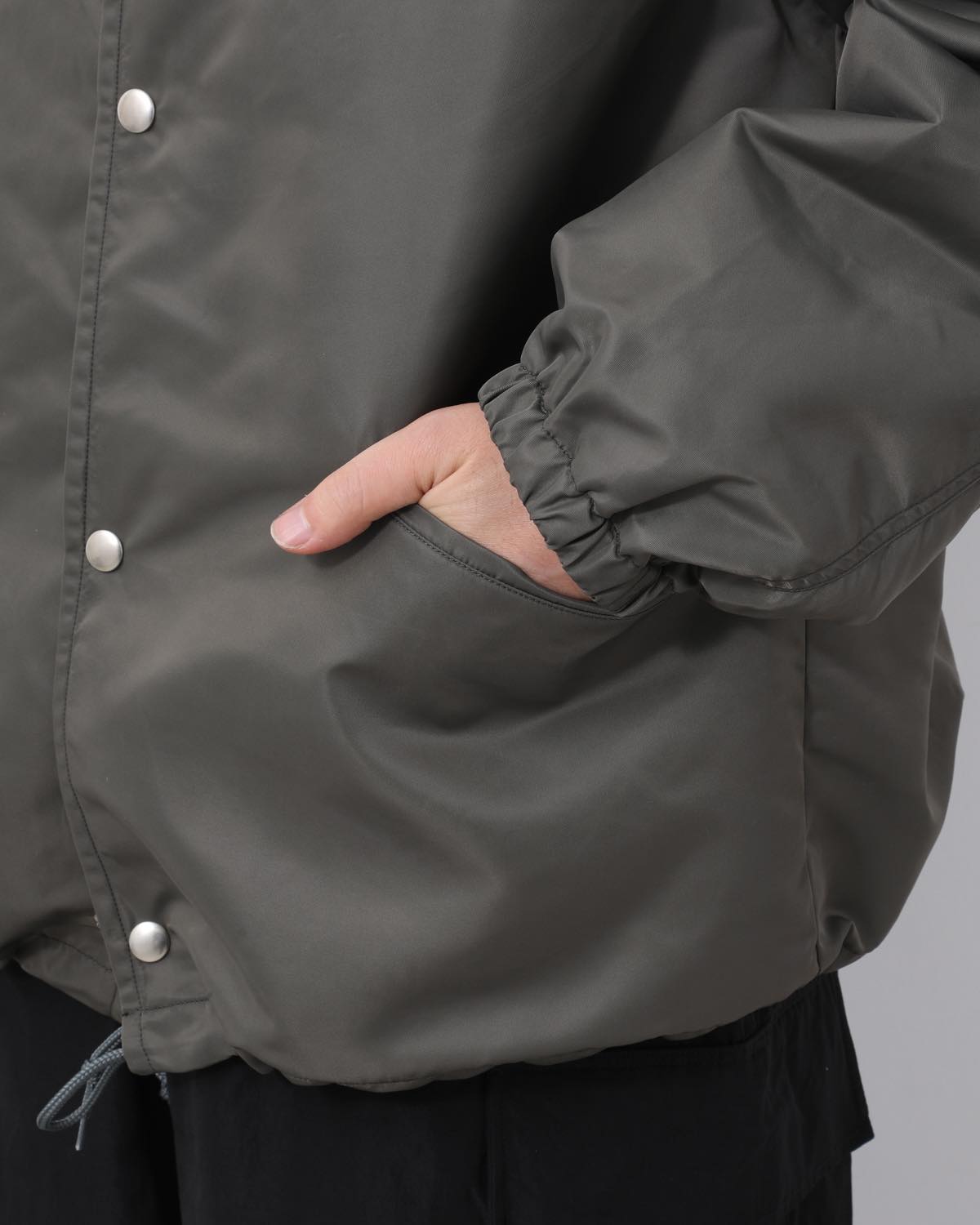 WASHED NYLON COACH JACKET