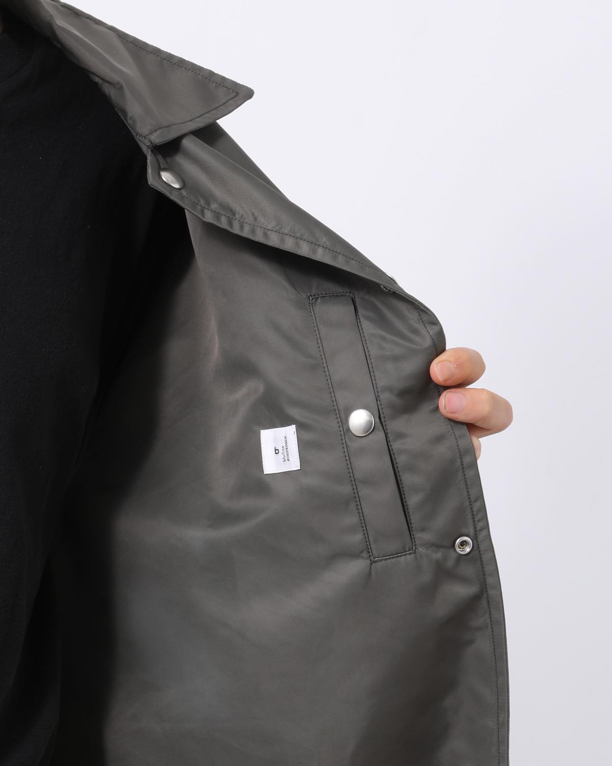 WASHED NYLON COACH JACKET