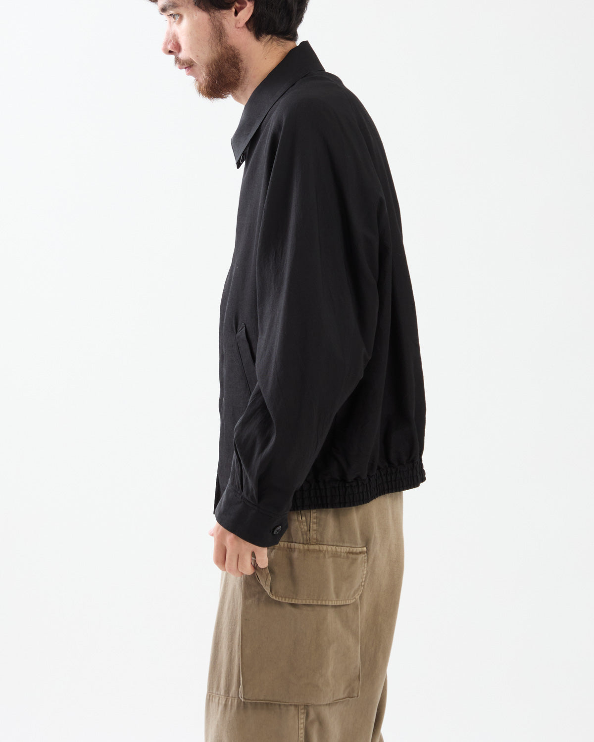 WASHED WOOL SILK SPORTS JACKET