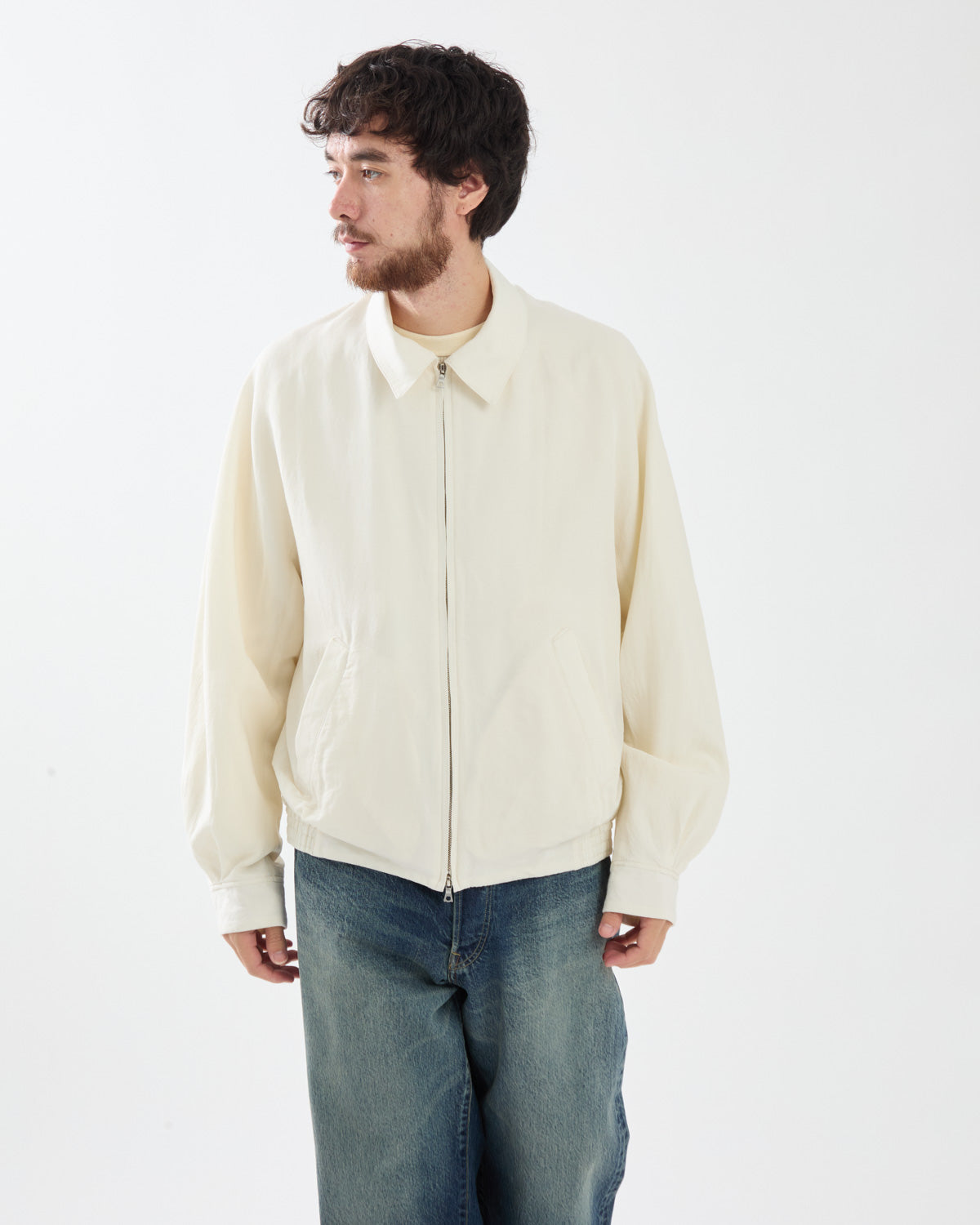WASHED WOOL SILK SPORTS JACKET