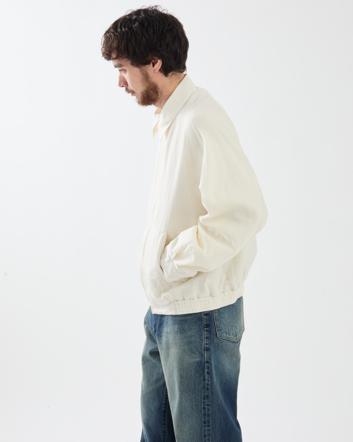 WASHED WOOL SILK SPORTS JACKET