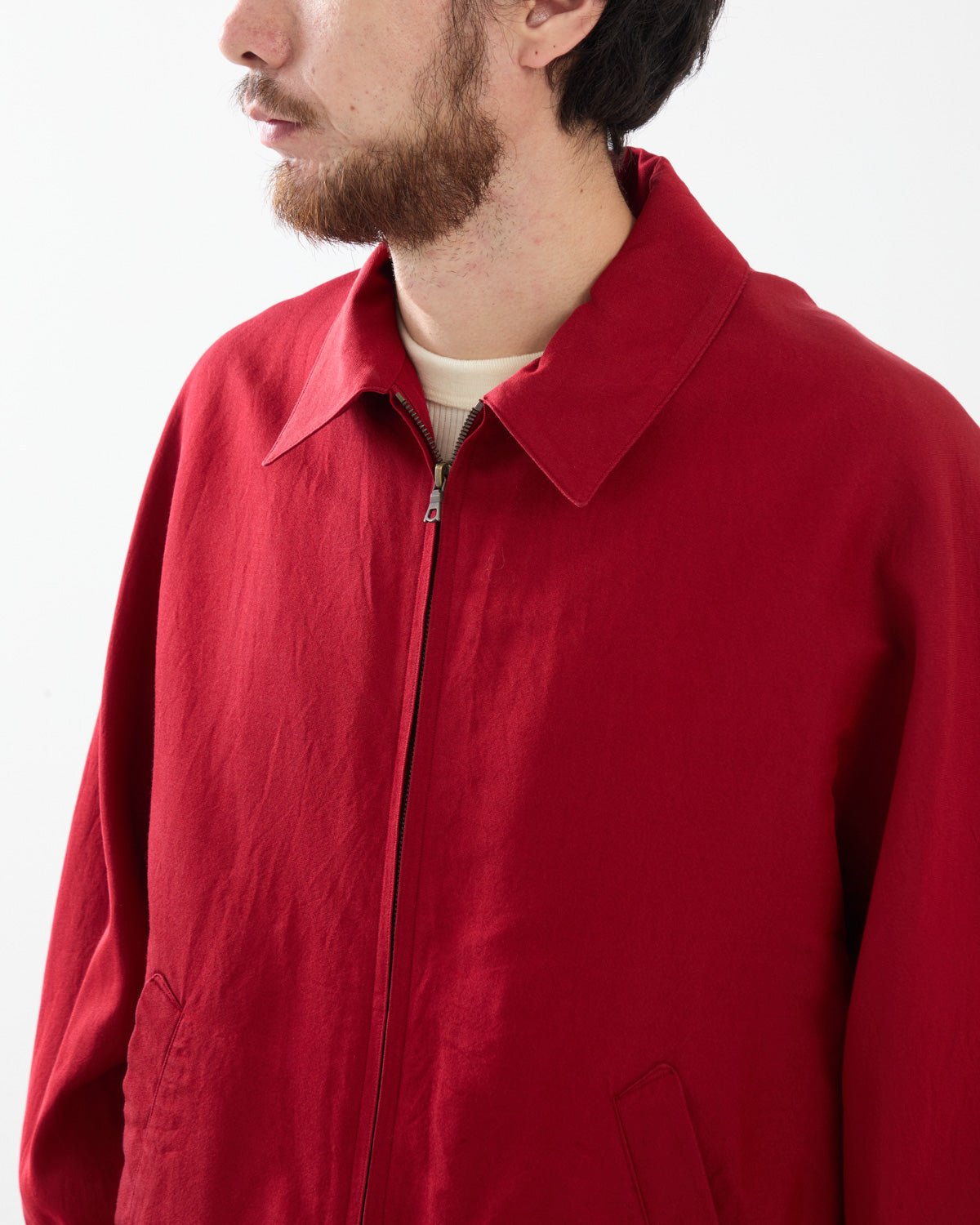 WASHED WOOL SILK SPORTS JACKET