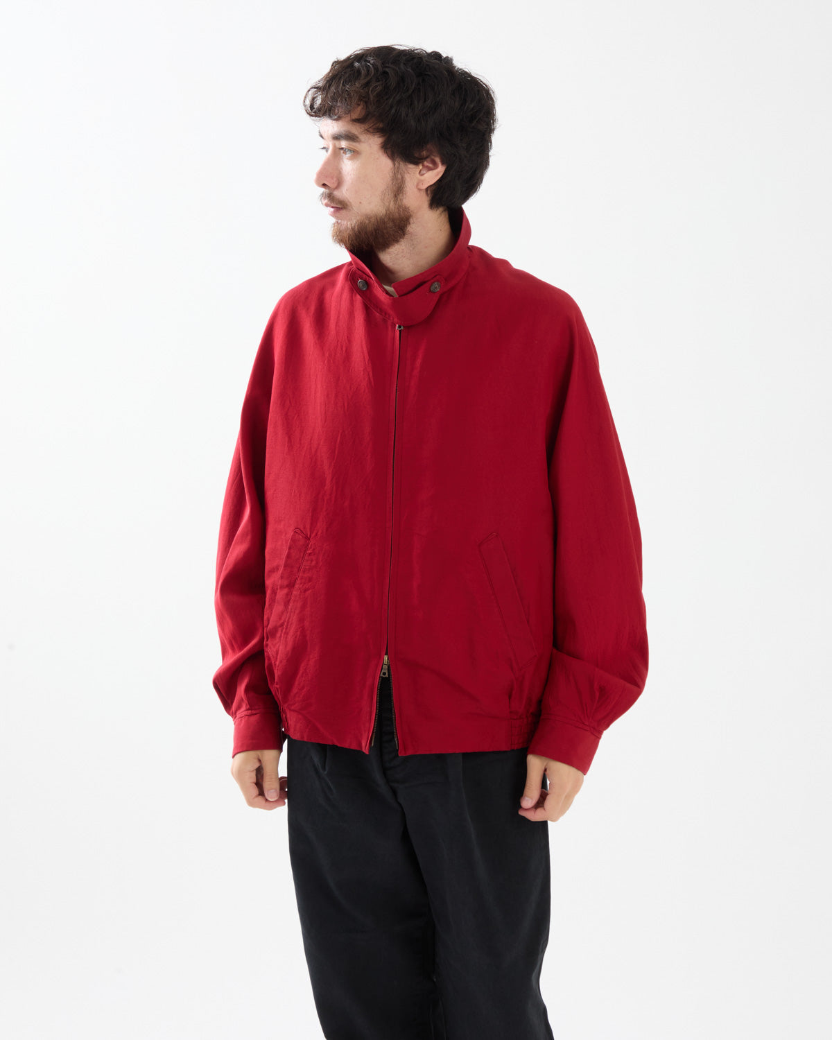 WASHED WOOL SILK SPORTS JACKET