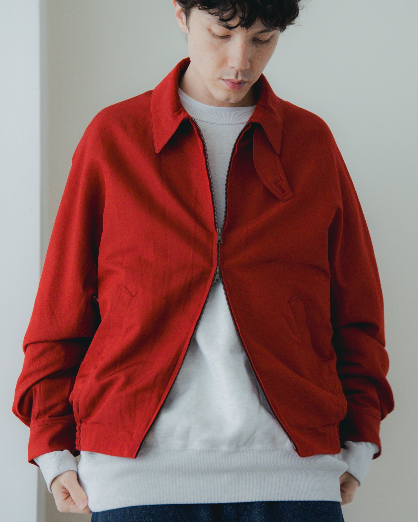 WASHED WOOL SILK SPORTS JACKET