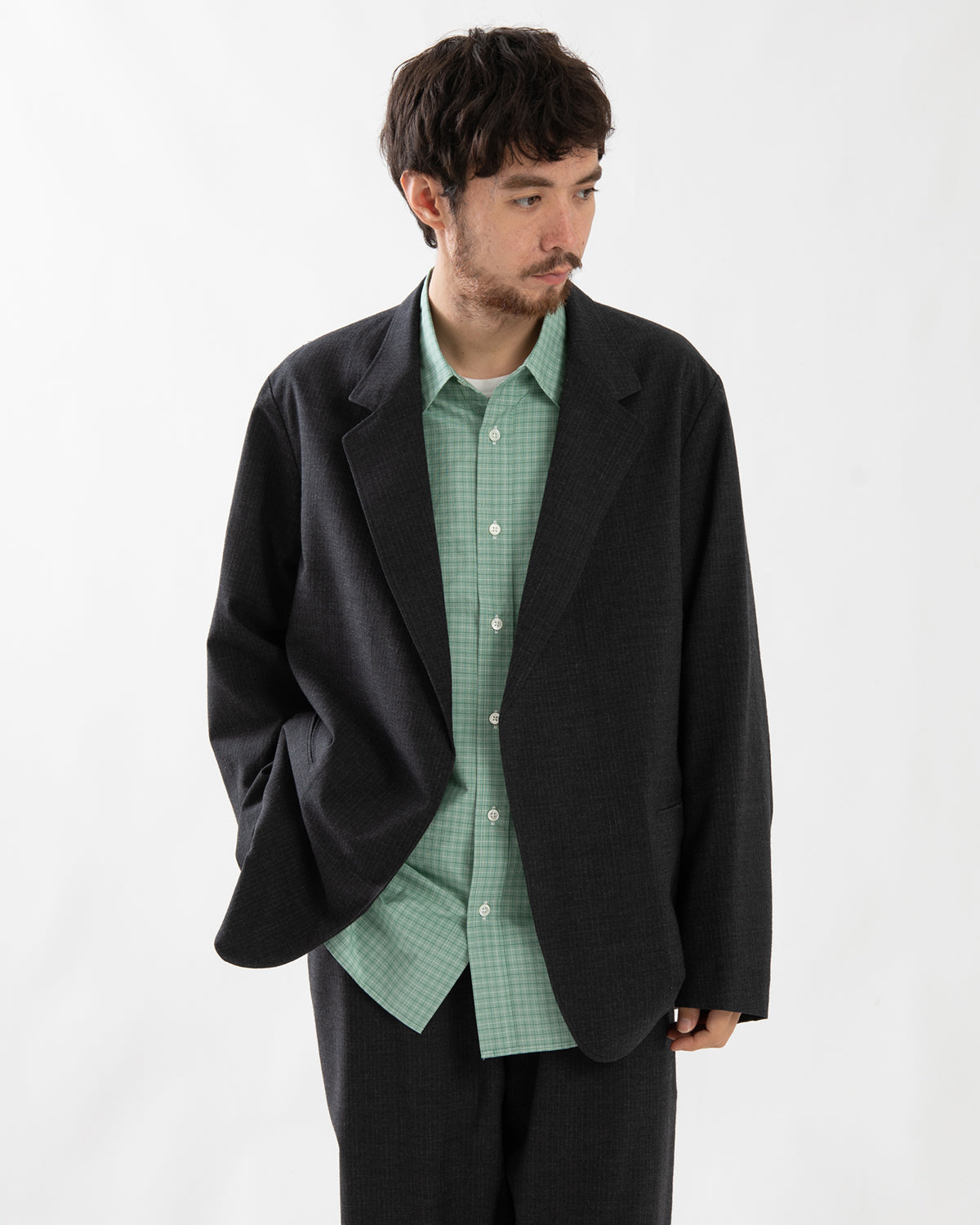 WOOL RAMIE MOHAIR CARDIGAN JACKET