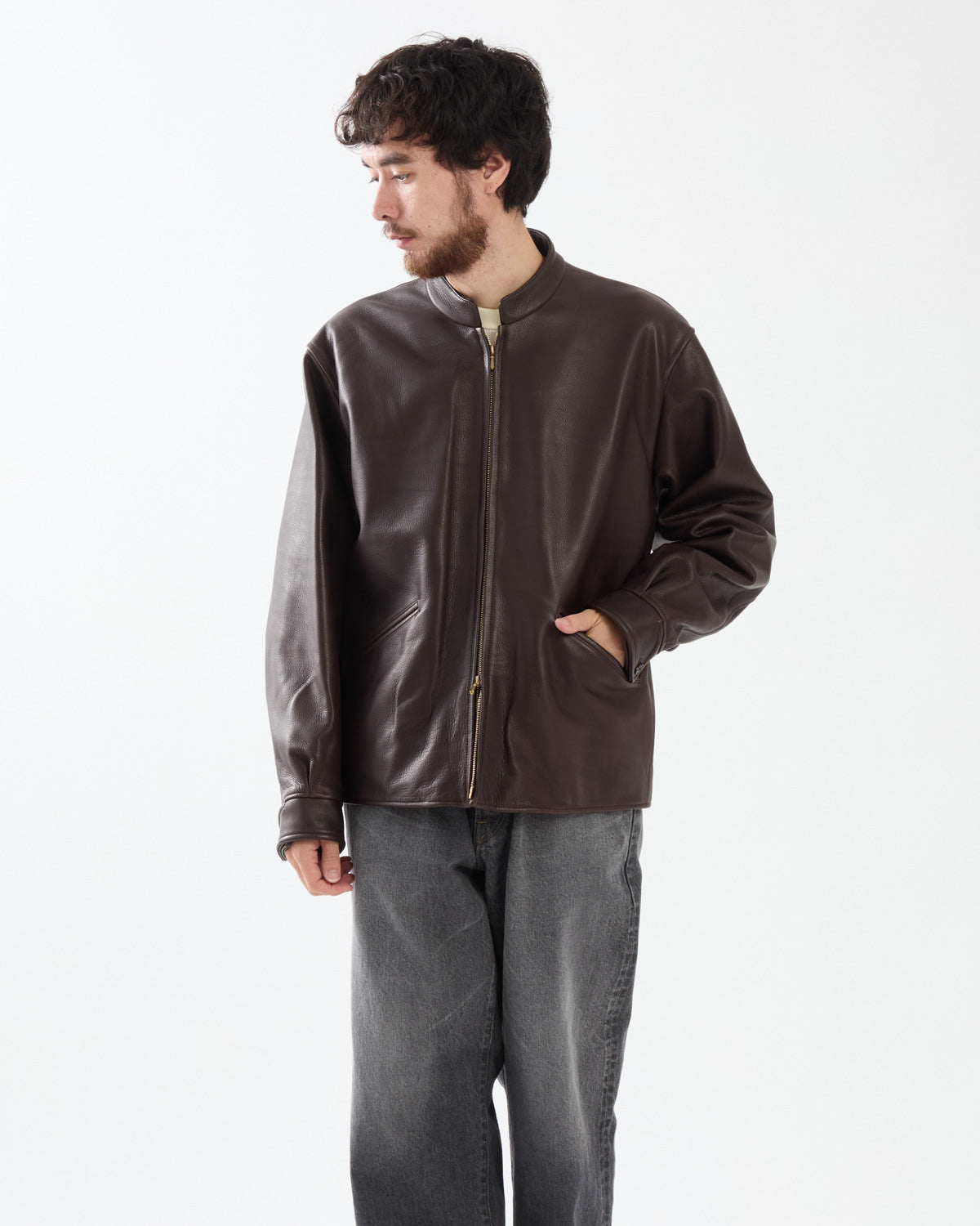 STEER LEATHER RACER JACKET