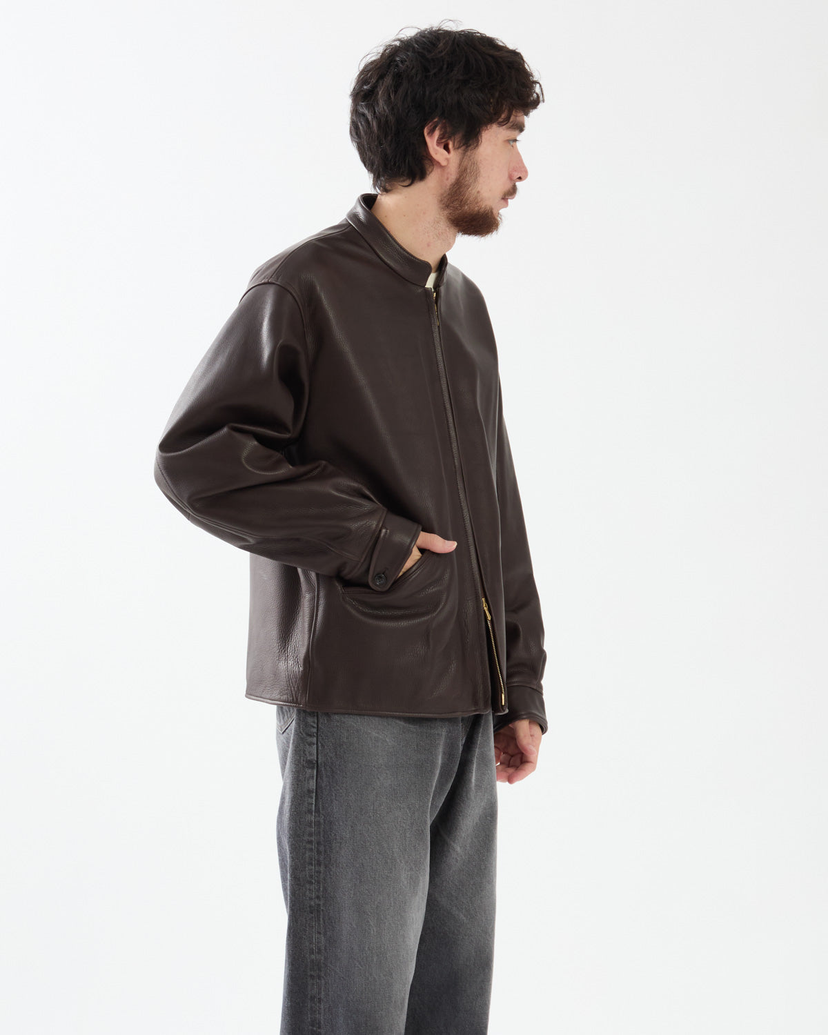 STEER LEATHER RACER JACKET
