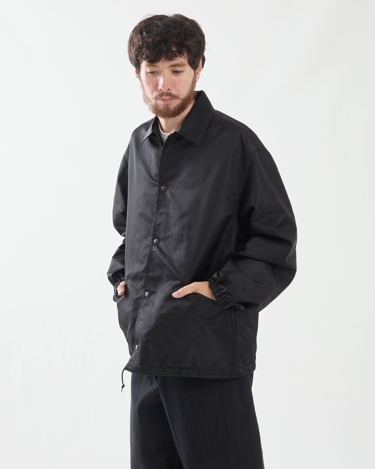 WASHED NYLON COACH JACKET FW