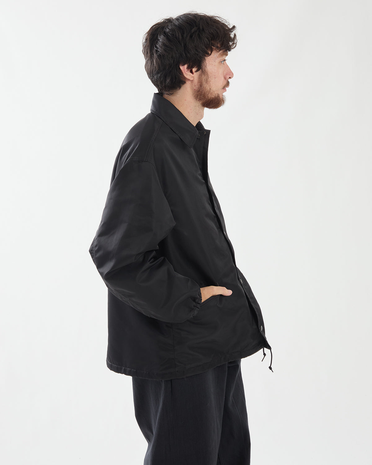 WASHED NYLON COACH JACKET FW