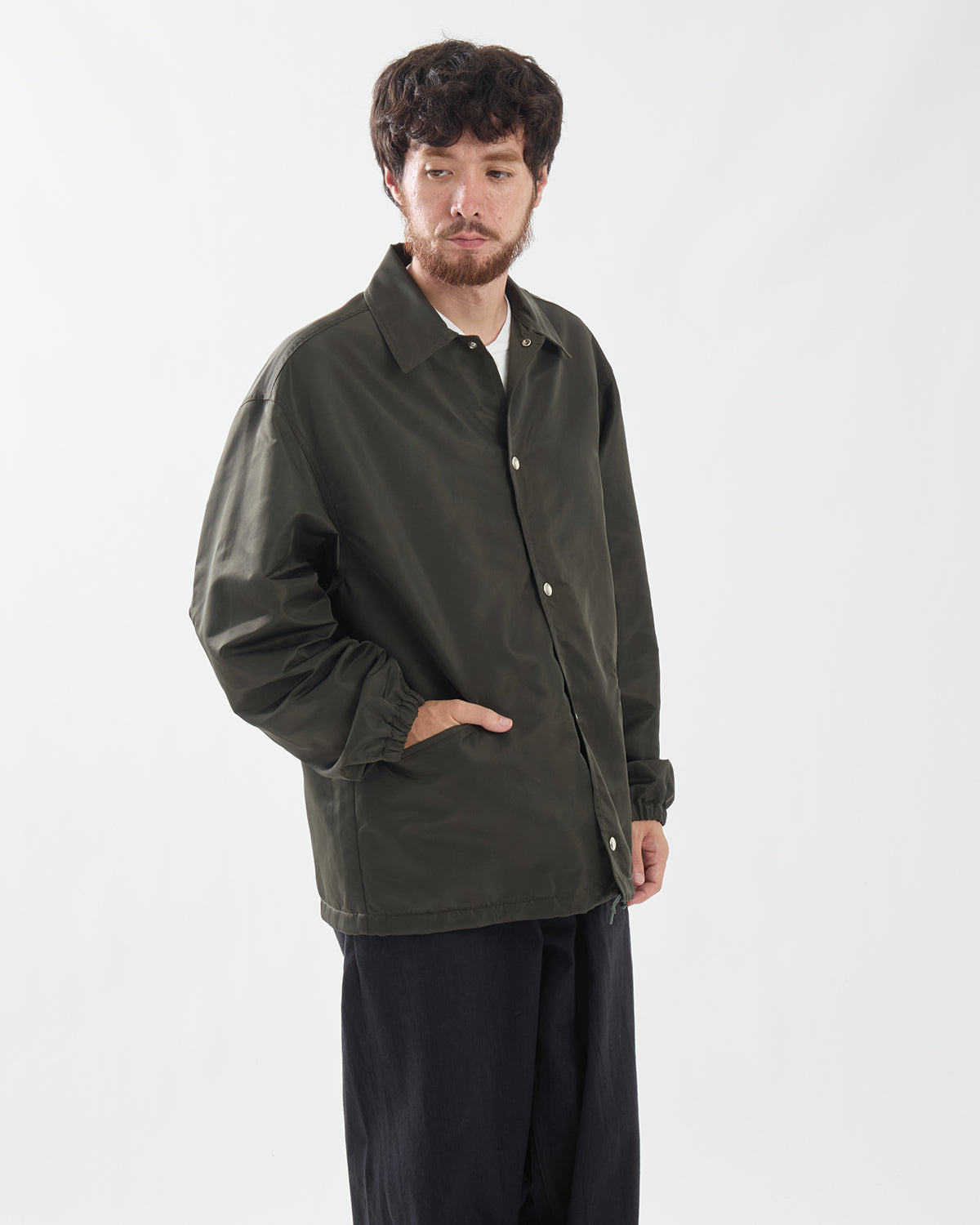 WASHED NYLON COACH JACKET FW