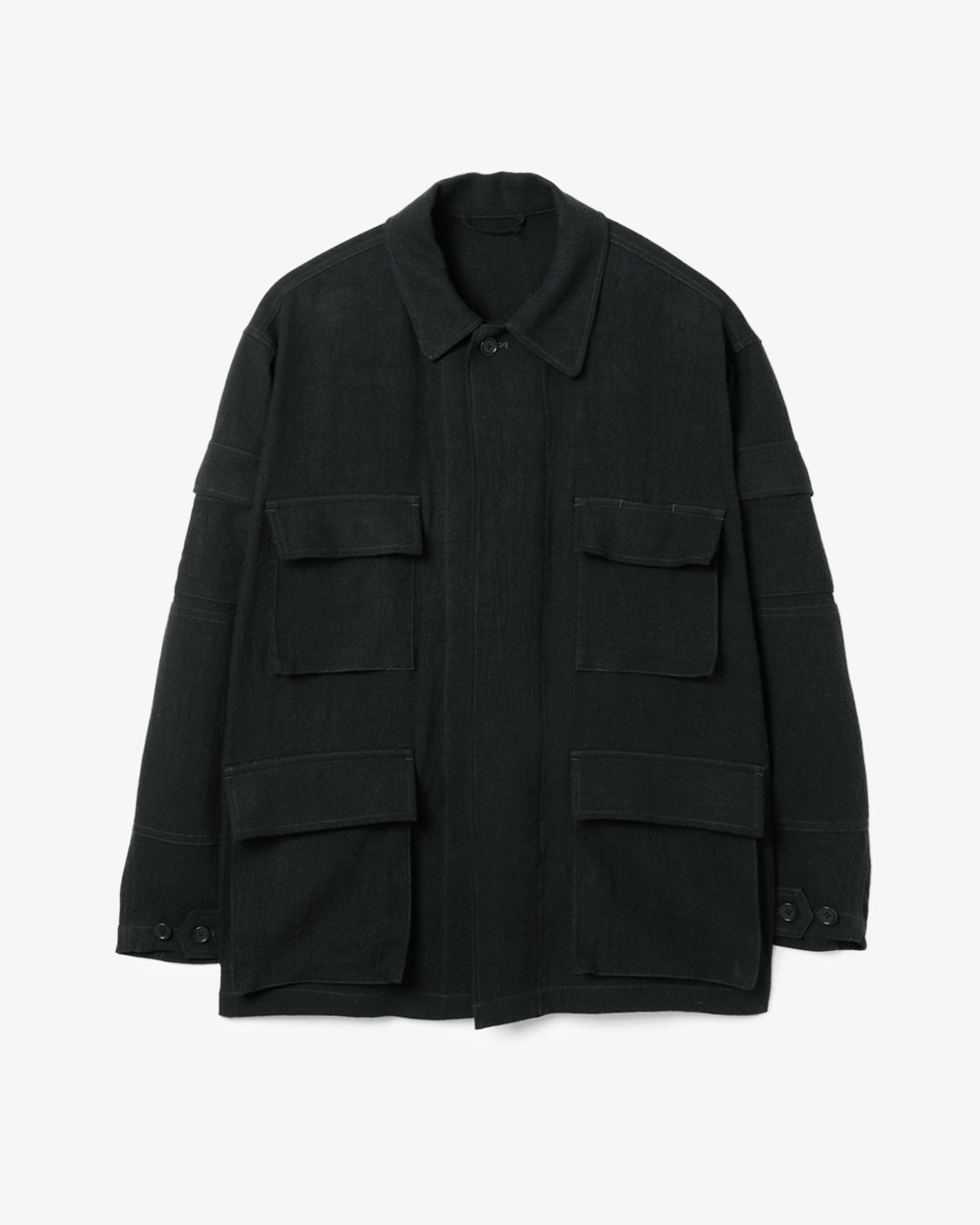 RAMIE LINEN WOOL SWEDISH BDU JACKET