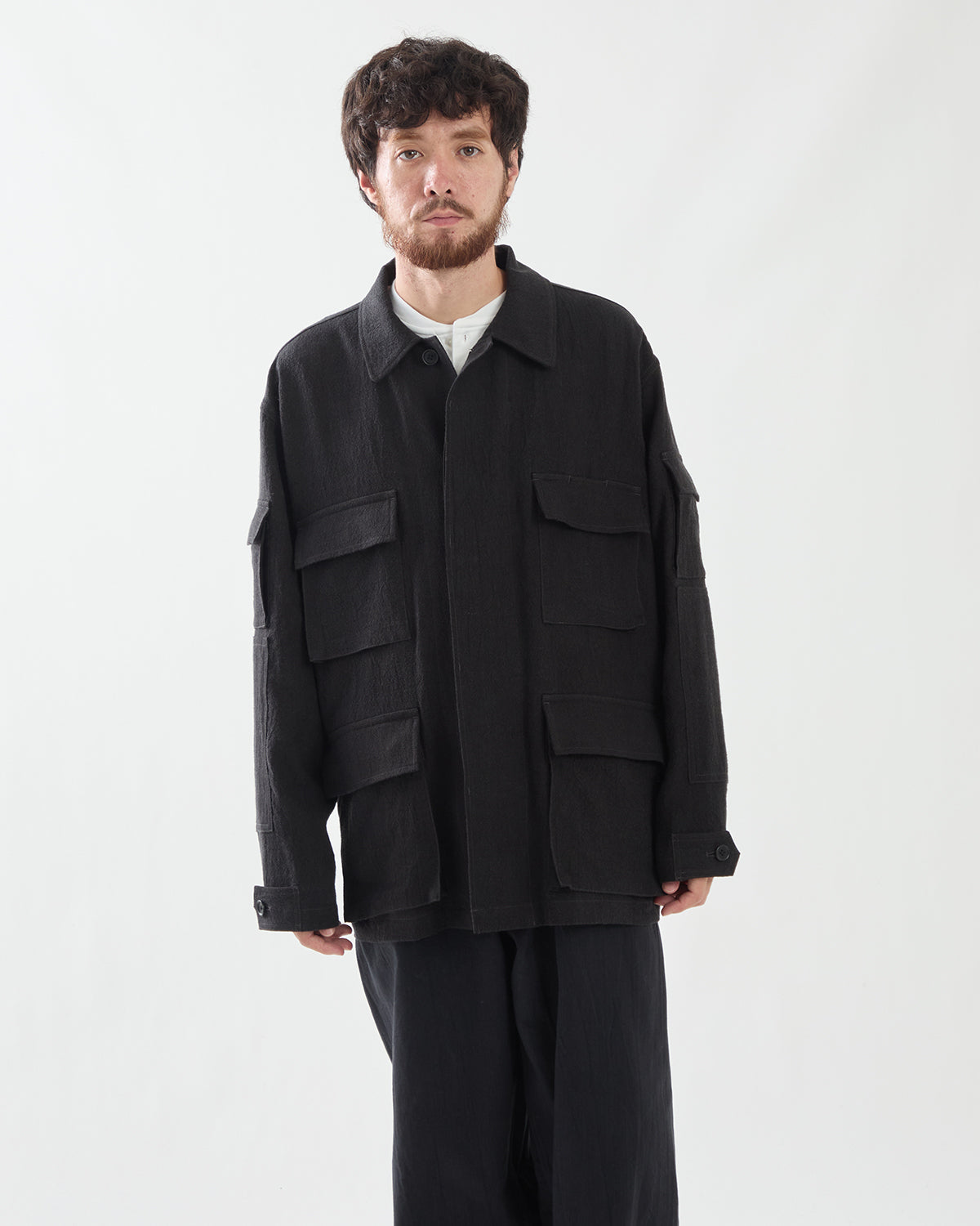 RAMIE LINEN WOOL SWEDISH BDU JACKET