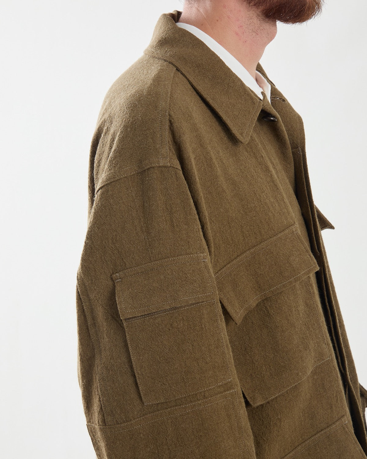 RAMIE LINEN WOOL SWEDISH BDU JACKET