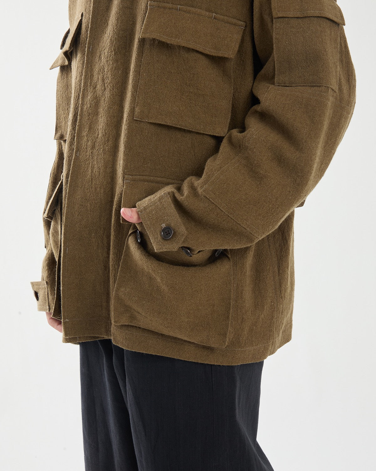 RAMIE LINEN WOOL SWEDISH BDU JACKET