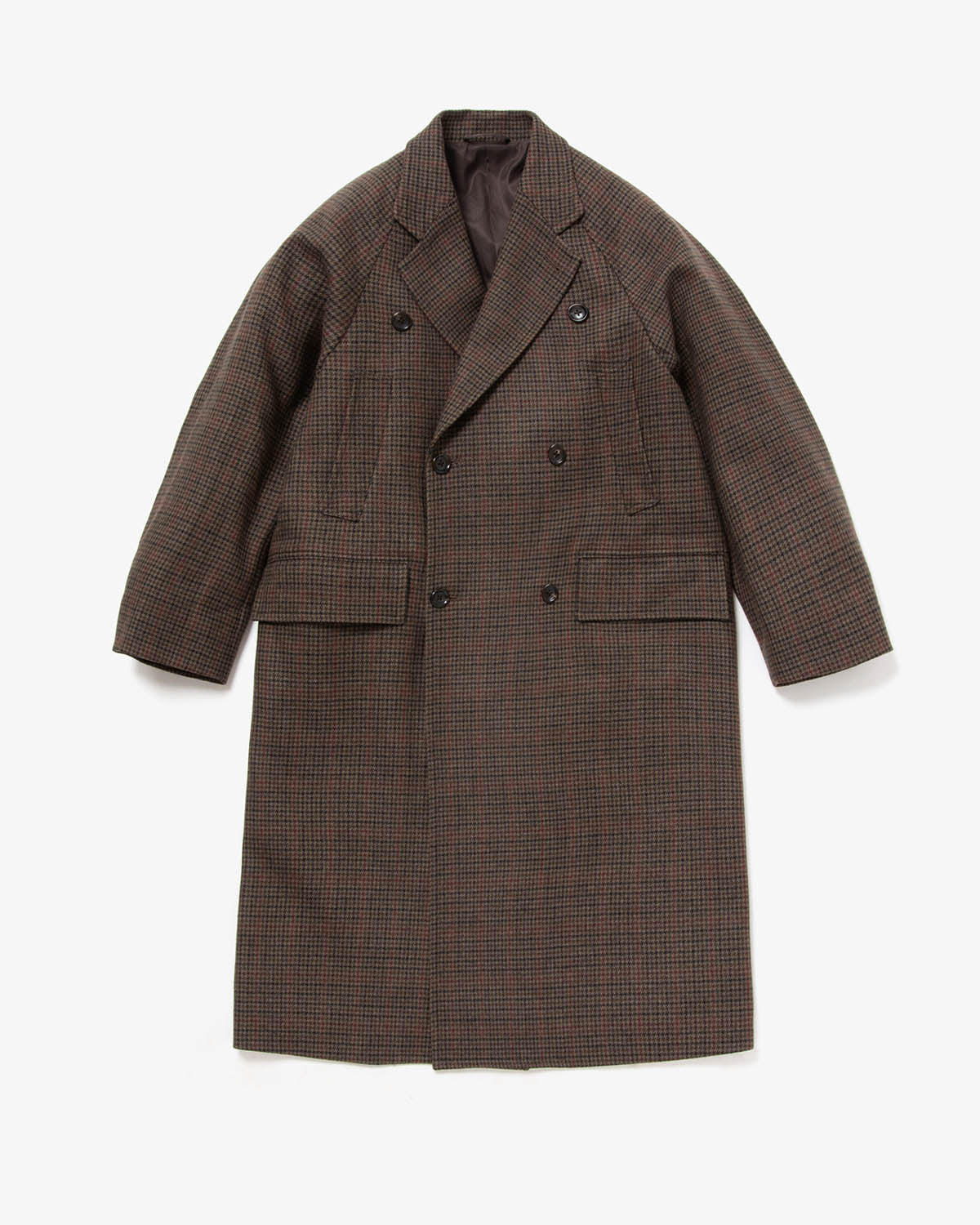 CLASSIC HOUNDSTOOTH DOUBLE-BREASTED COAT