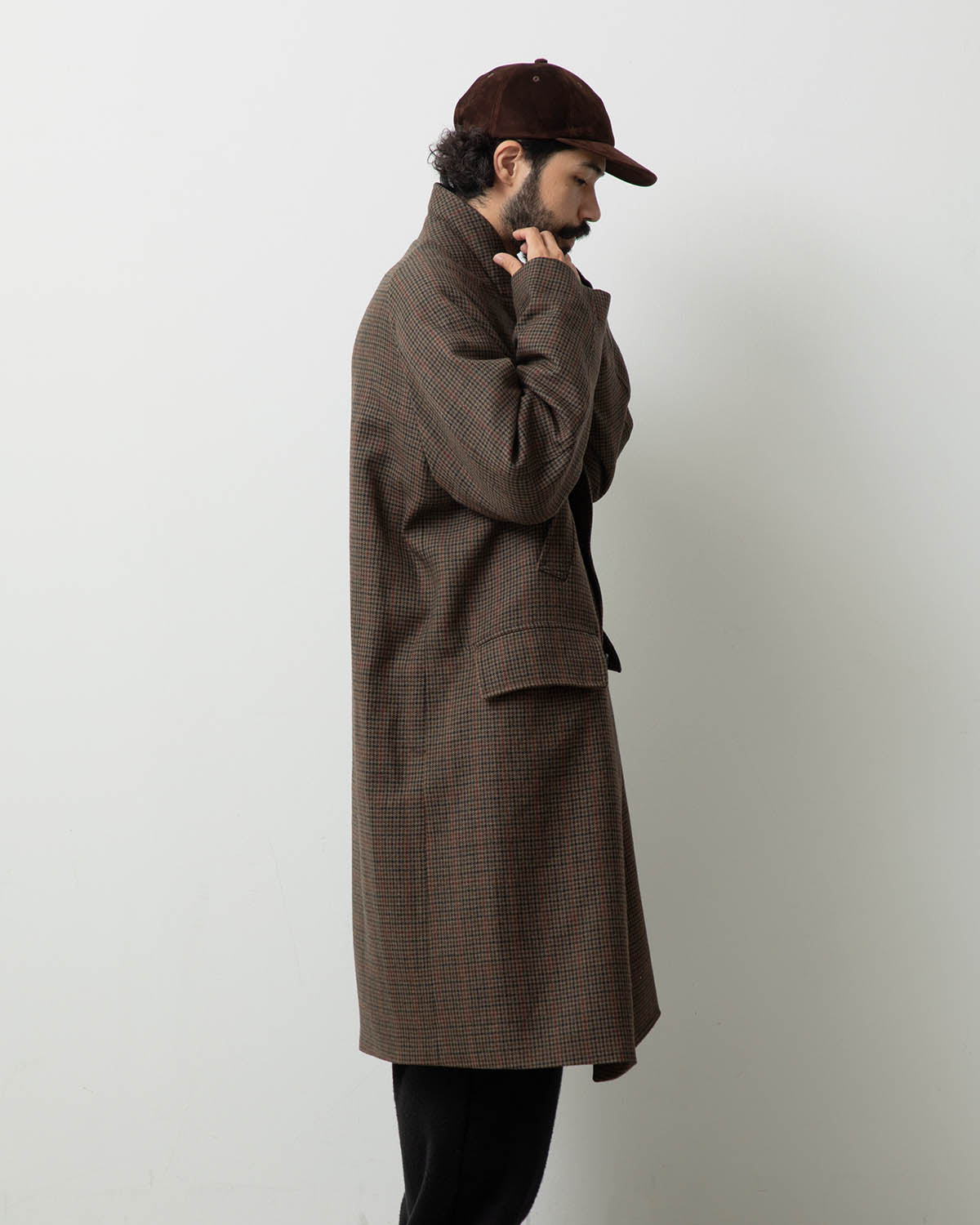 CLASSIC HOUNDSTOOTH DOUBLE-BREASTED COAT