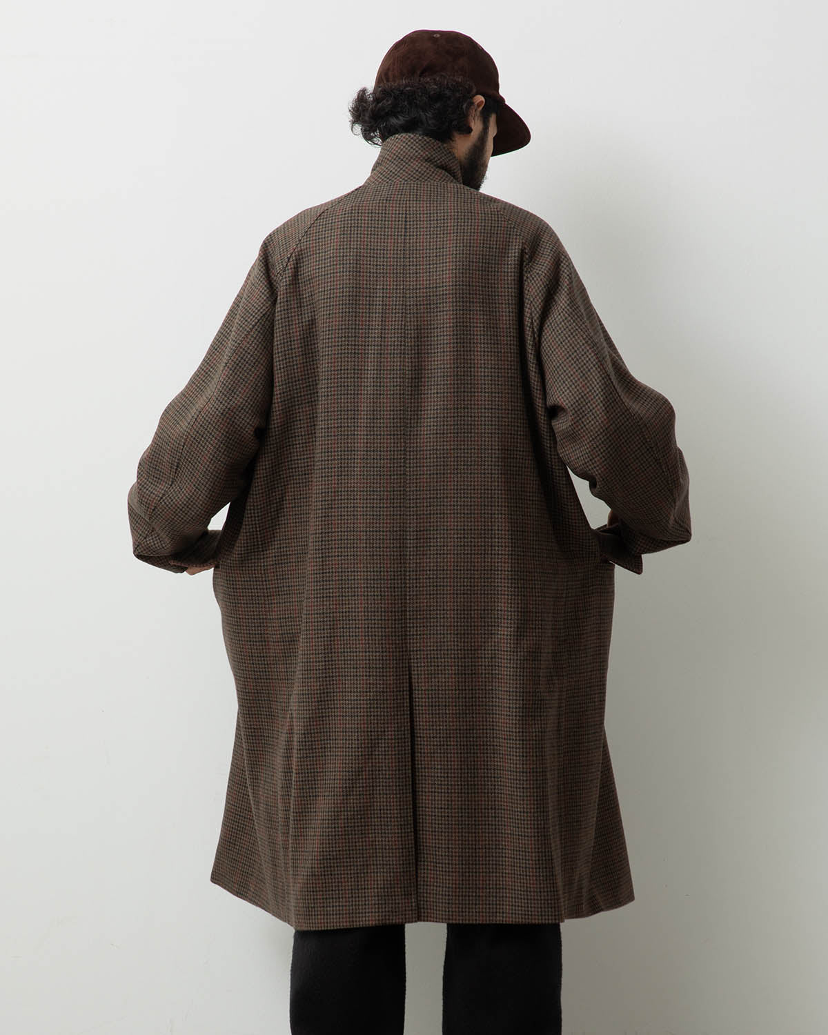 CLASSIC HOUNDSTOOTH DOUBLE-BREASTED COAT