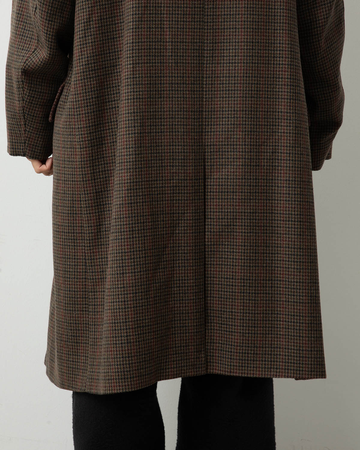 CLASSIC HOUNDSTOOTH DOUBLE-BREASTED COAT