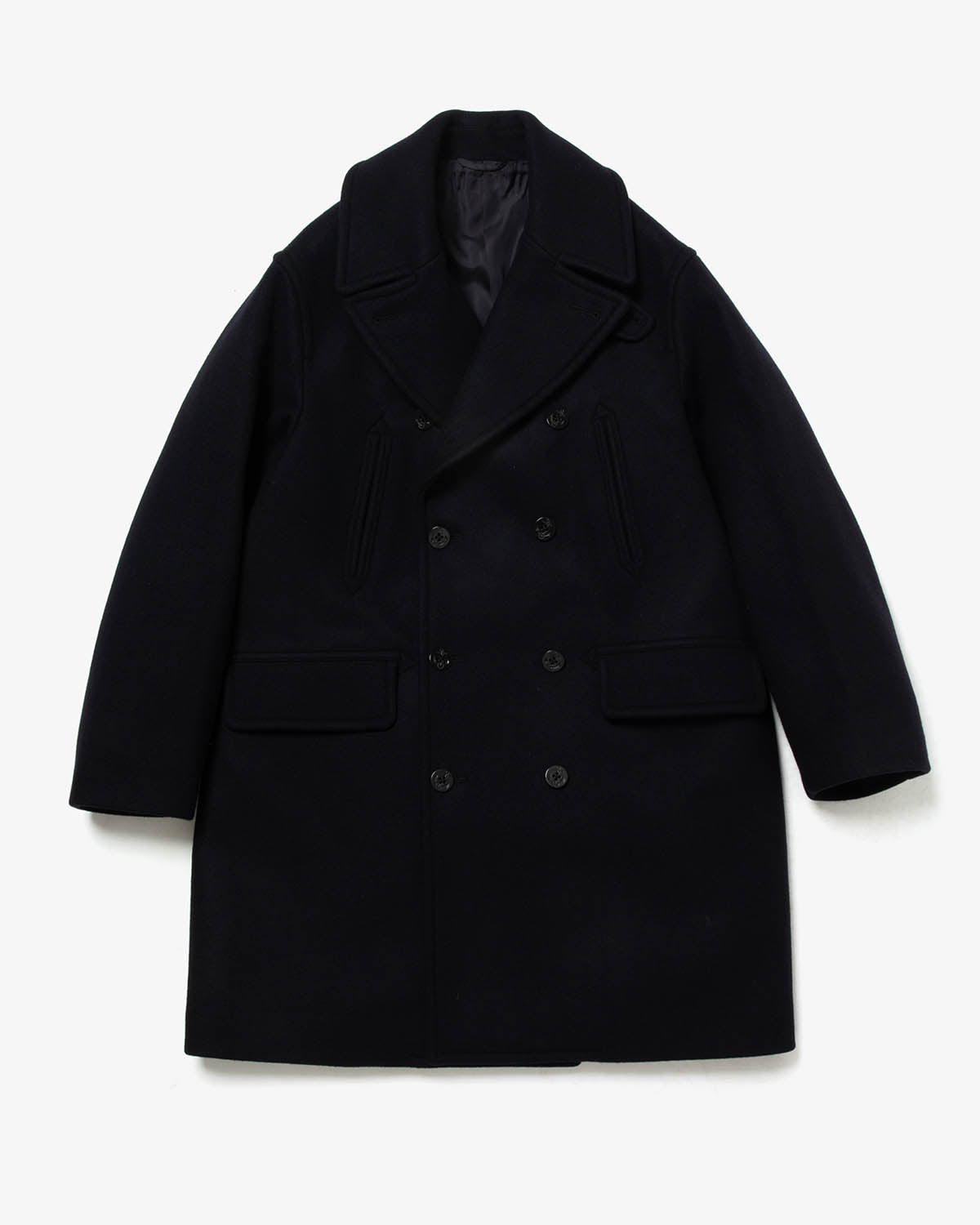 WOOL MELTON 10B PEA COAT