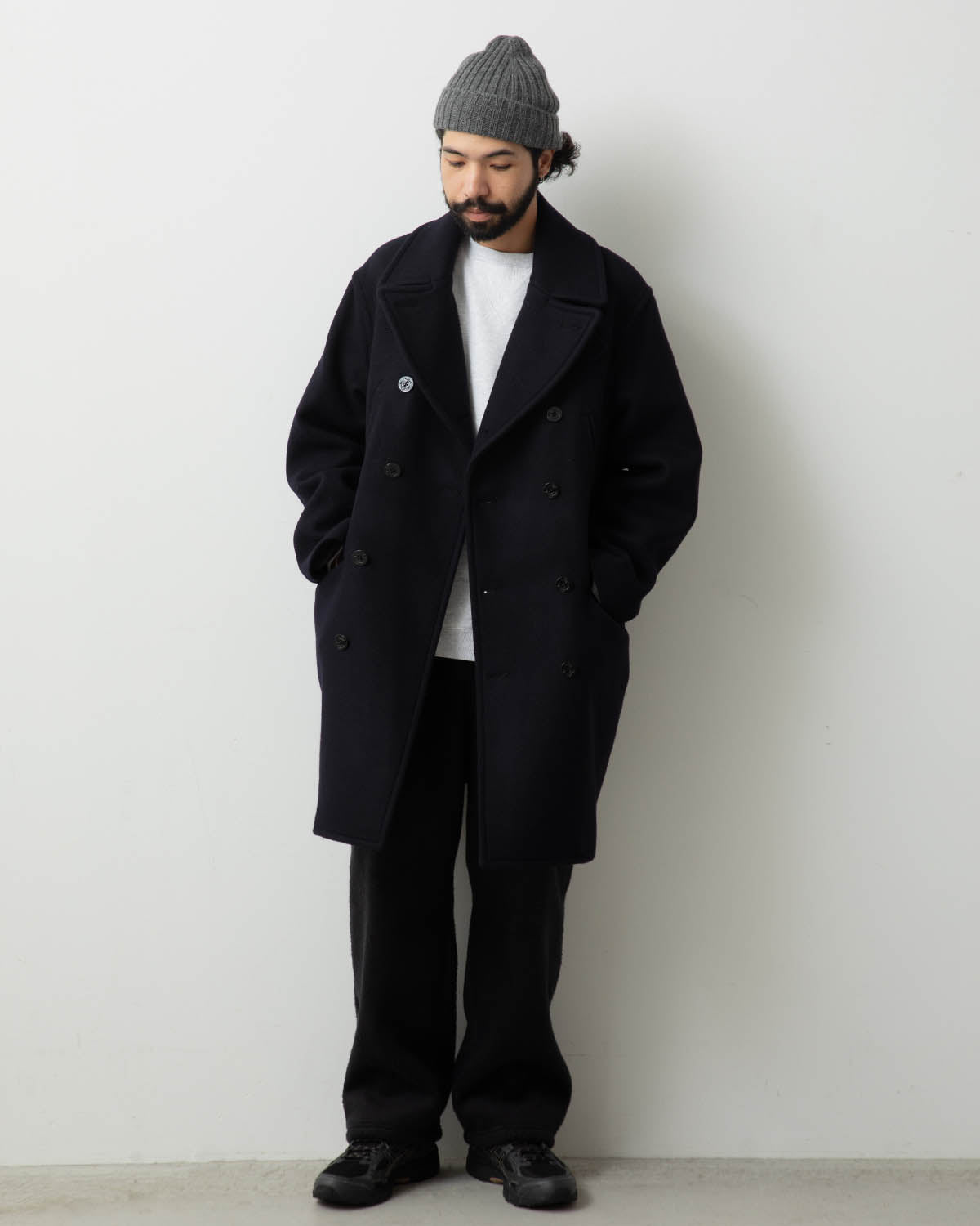 WOOL MELTON 10B PEA COAT