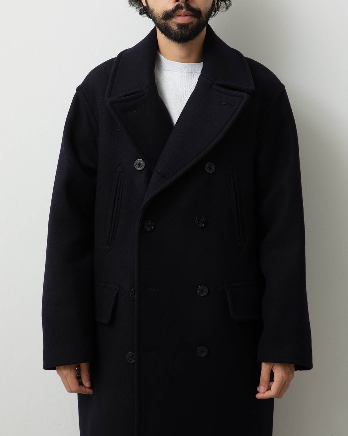 WOOL MELTON 10B PEA COAT