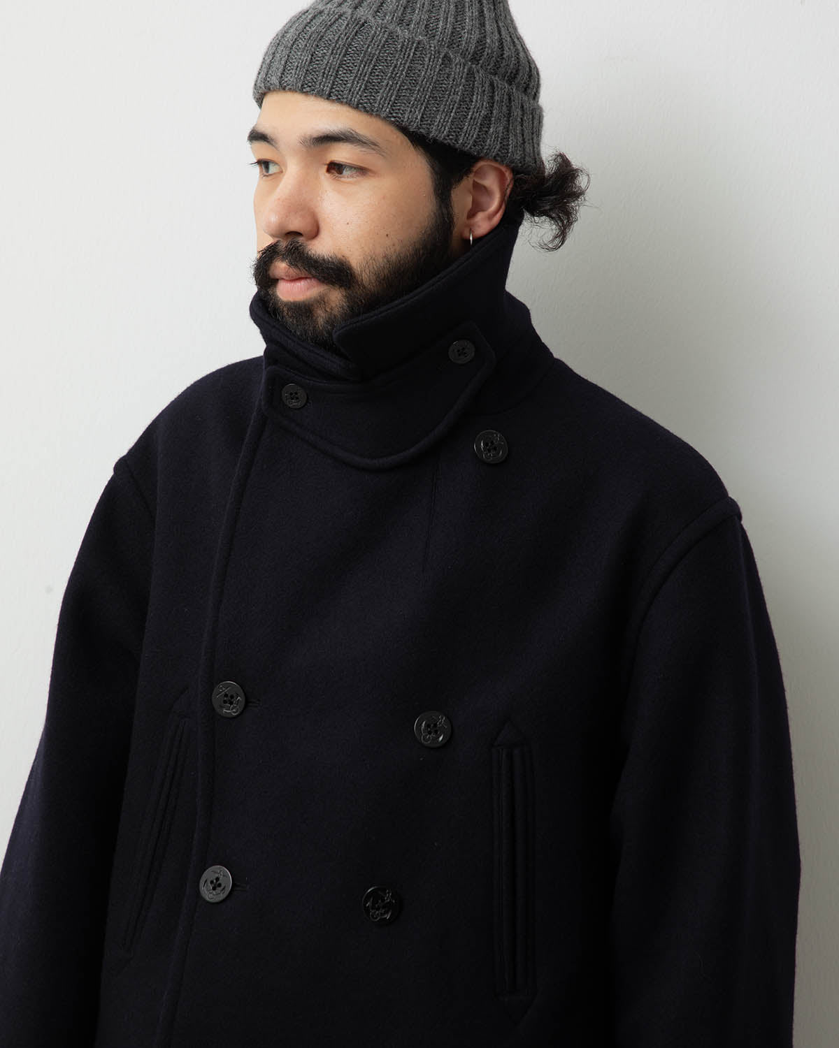 WOOL MELTON 10B PEA COAT