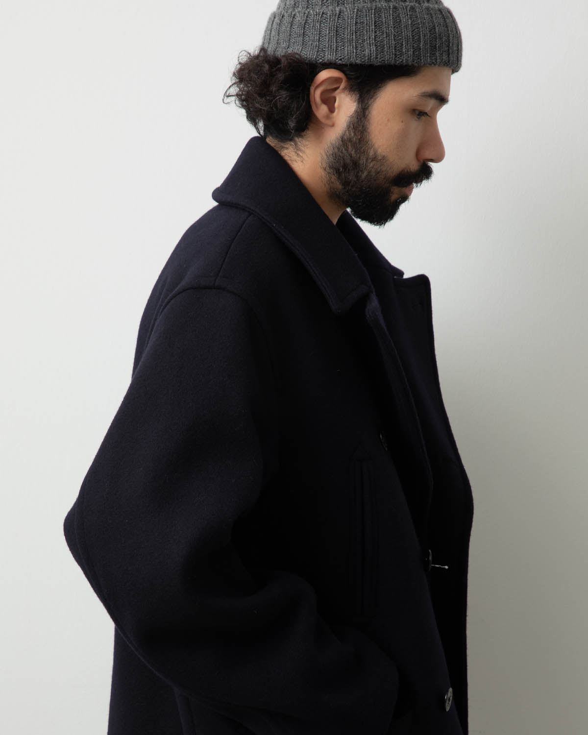 WOOL MELTON 10B PEA COAT