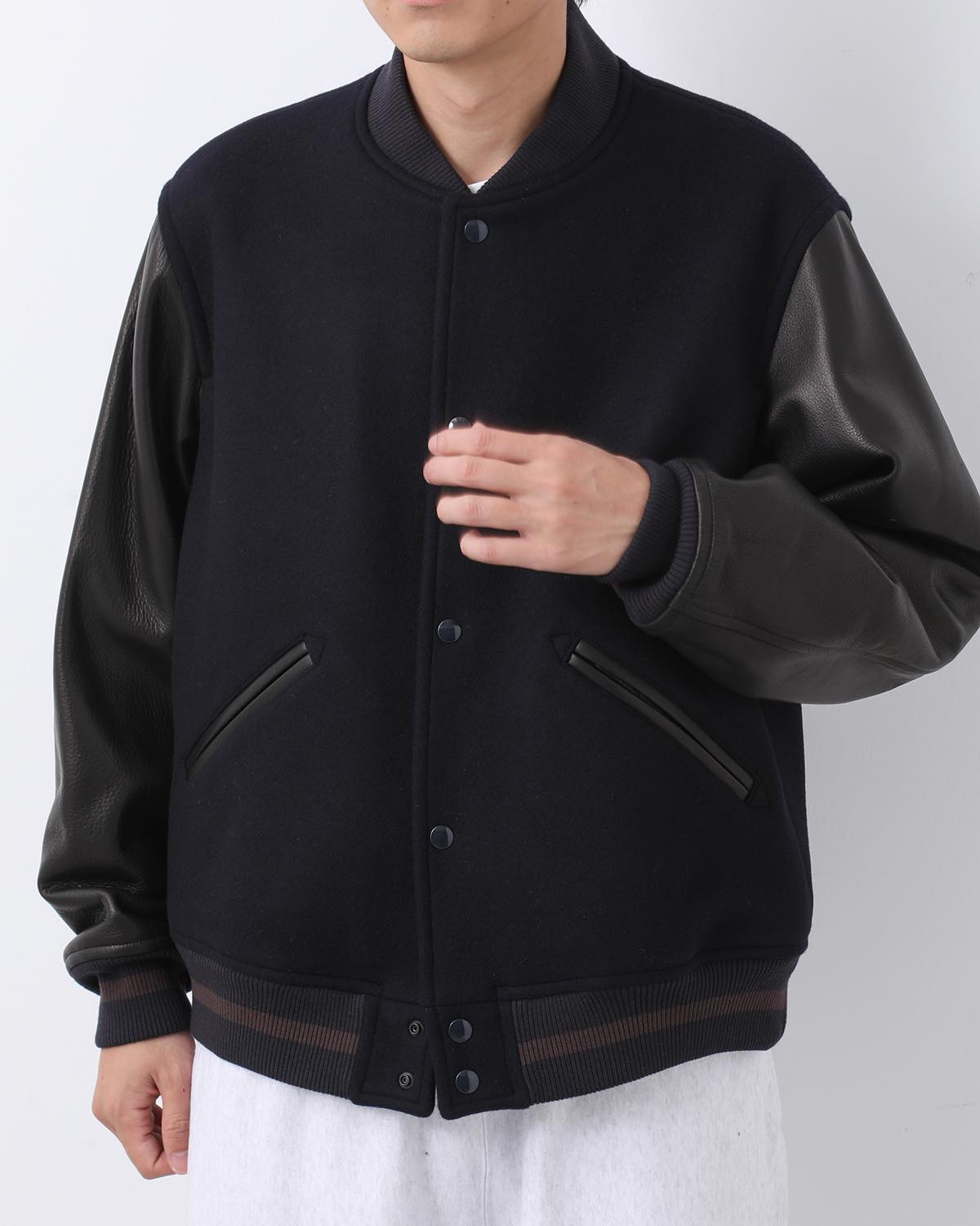 WOOL MELTON AWARD JACKET