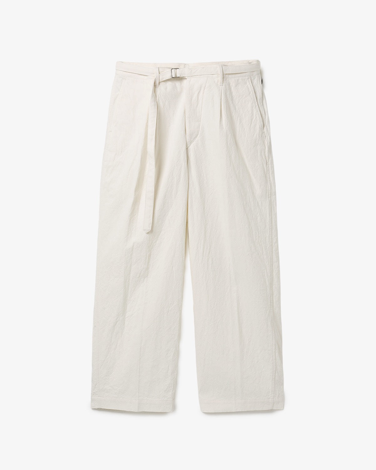 LINEN COTTON BELTED TROUSERS