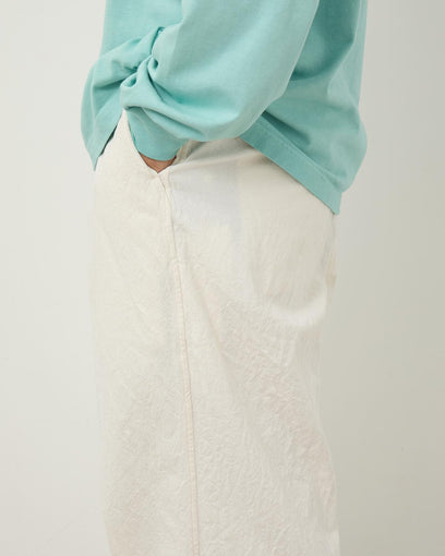 LINEN COTTON BELTED TROUSERS
