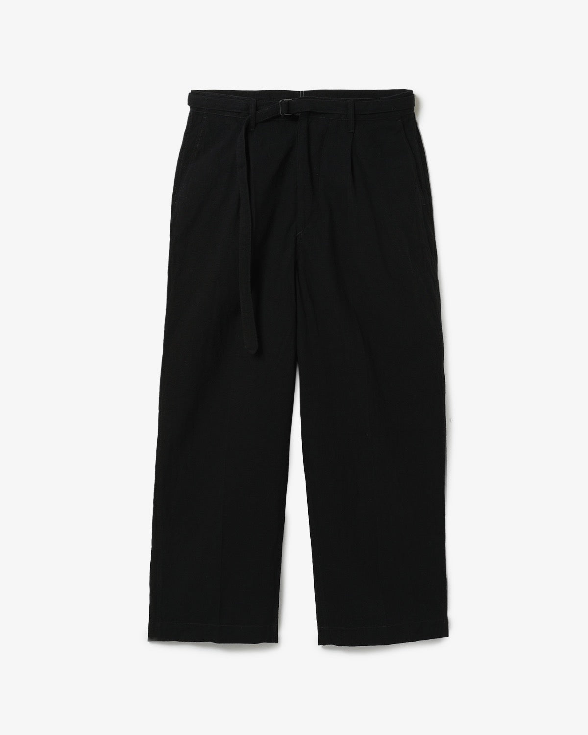 LINEN COTTON BELTED TROUSERS