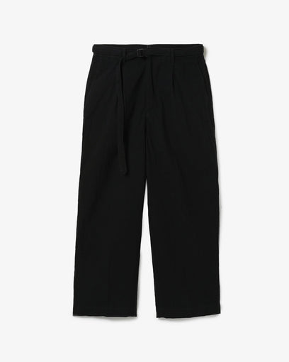 LINEN COTTON BELTED TROUSERS