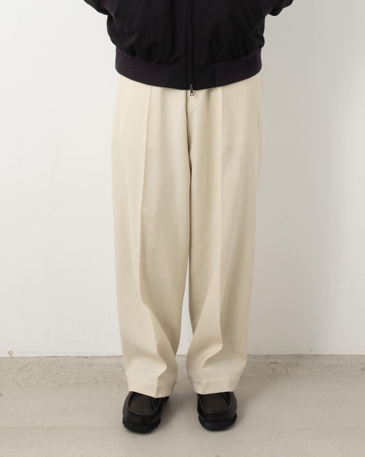 WOOL GABARDINE TROUSERS