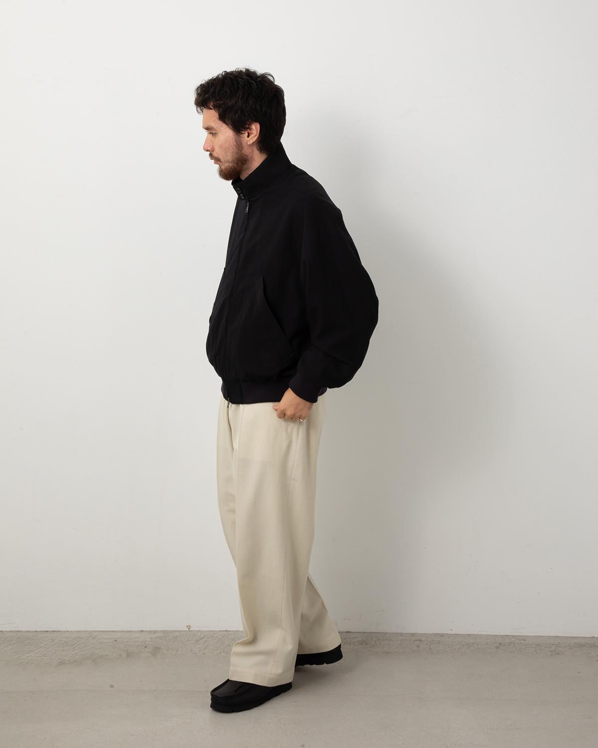 WOOL GABARDINE TROUSERS