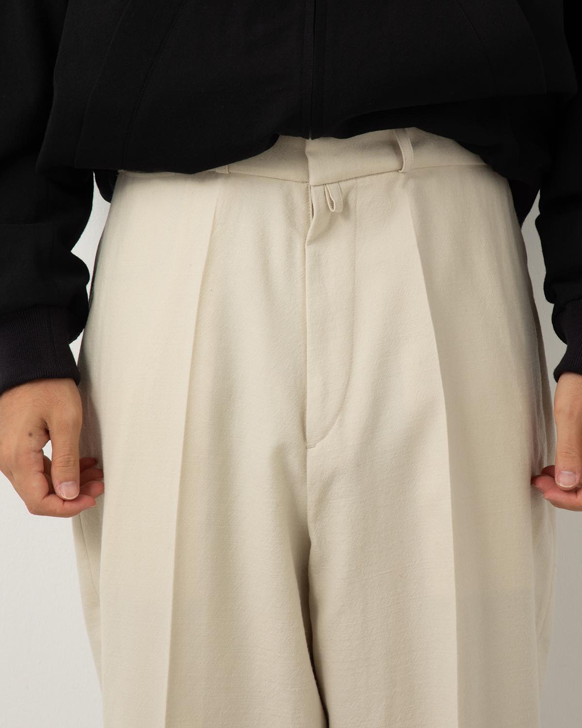 WOOL GABARDINE TROUSERS