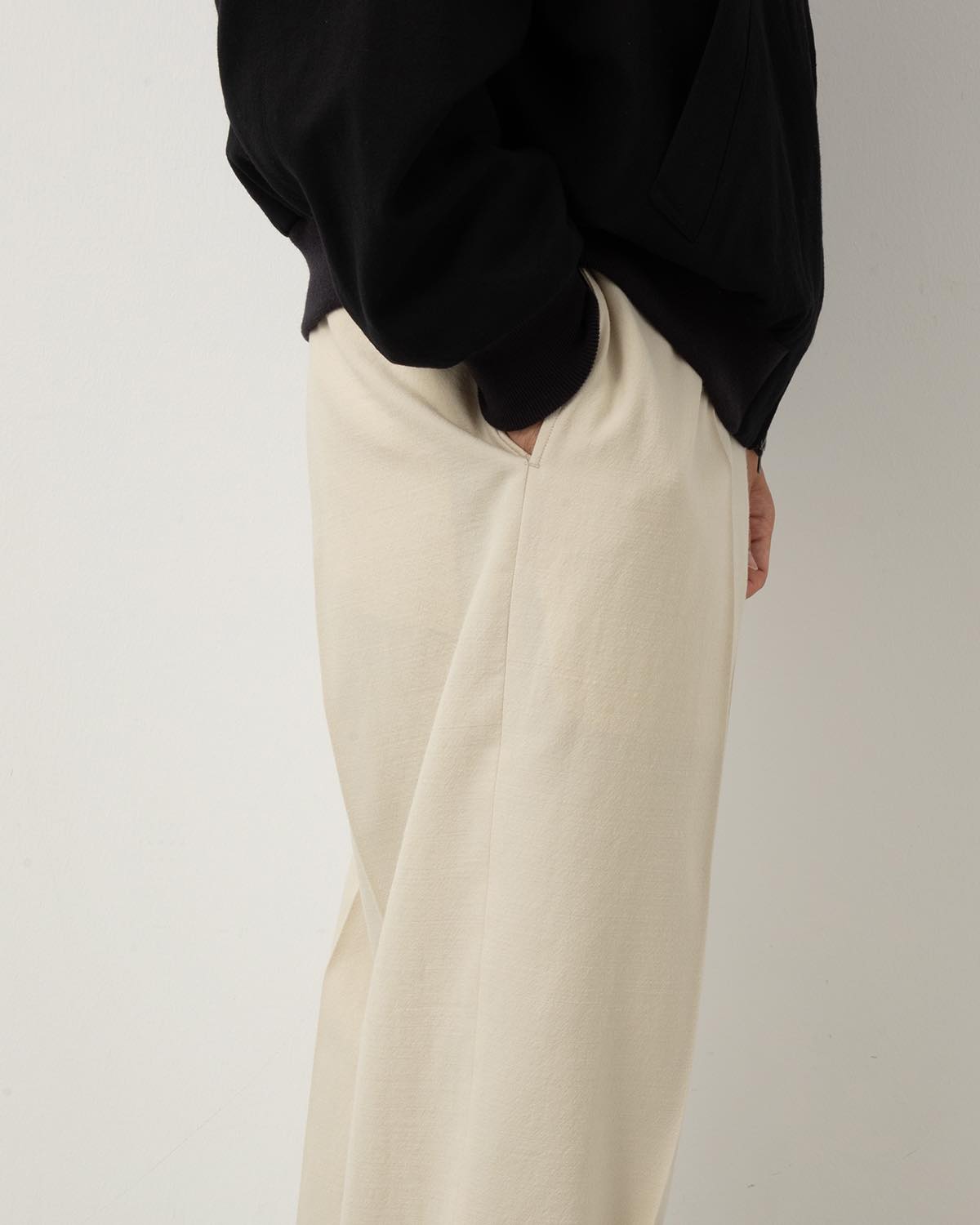 WOOL GABARDINE TROUSERS