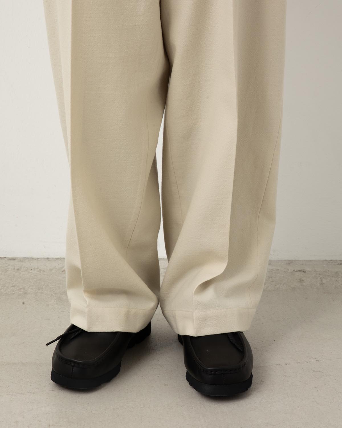 WOOL GABARDINE TROUSERS