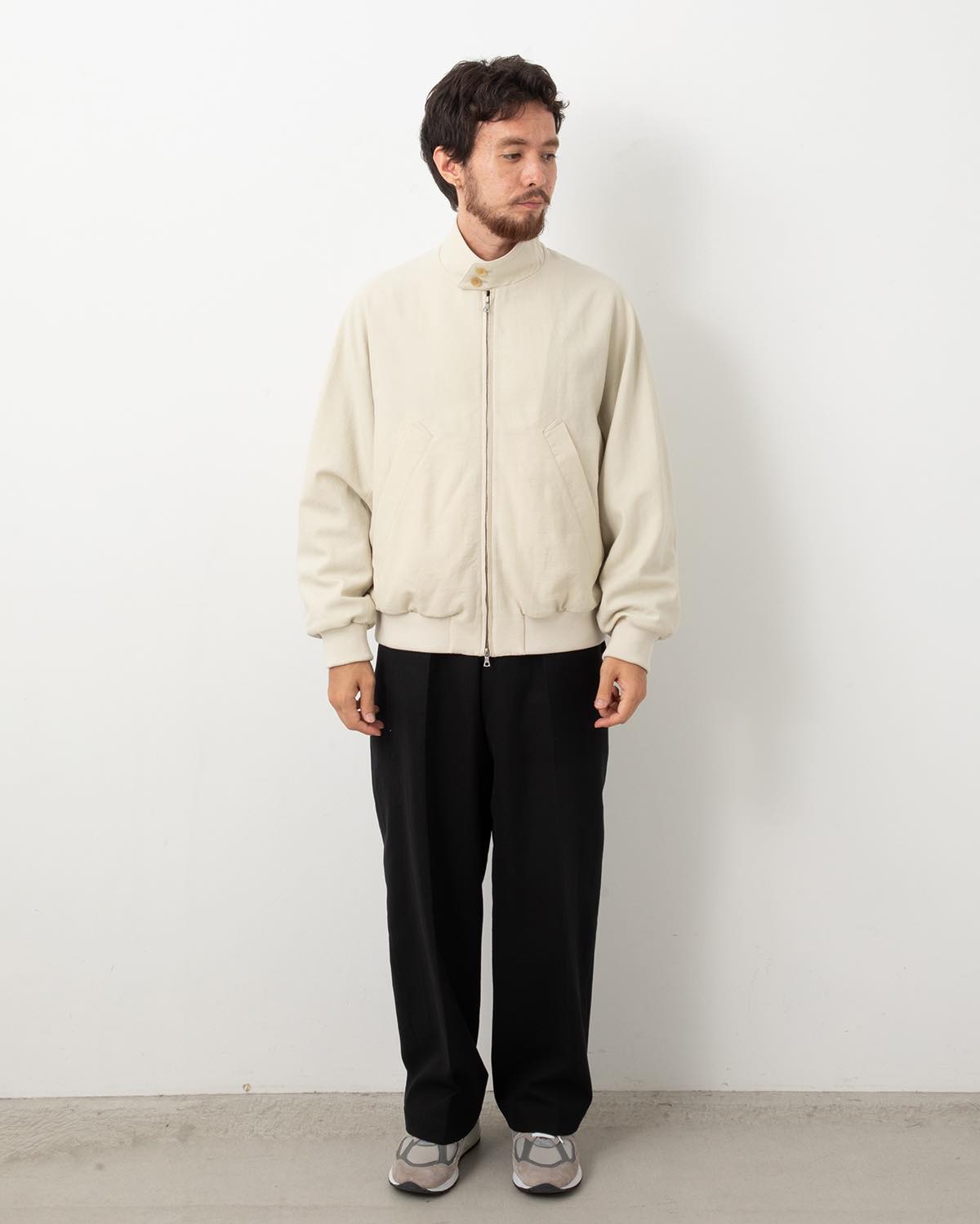 WOOL GABARDINE TROUSERS