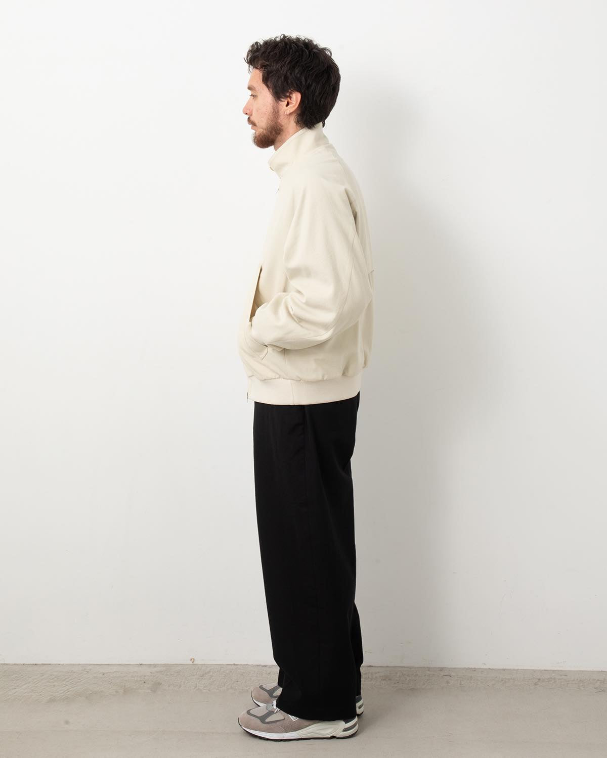 WOOL GABARDINE TROUSERS