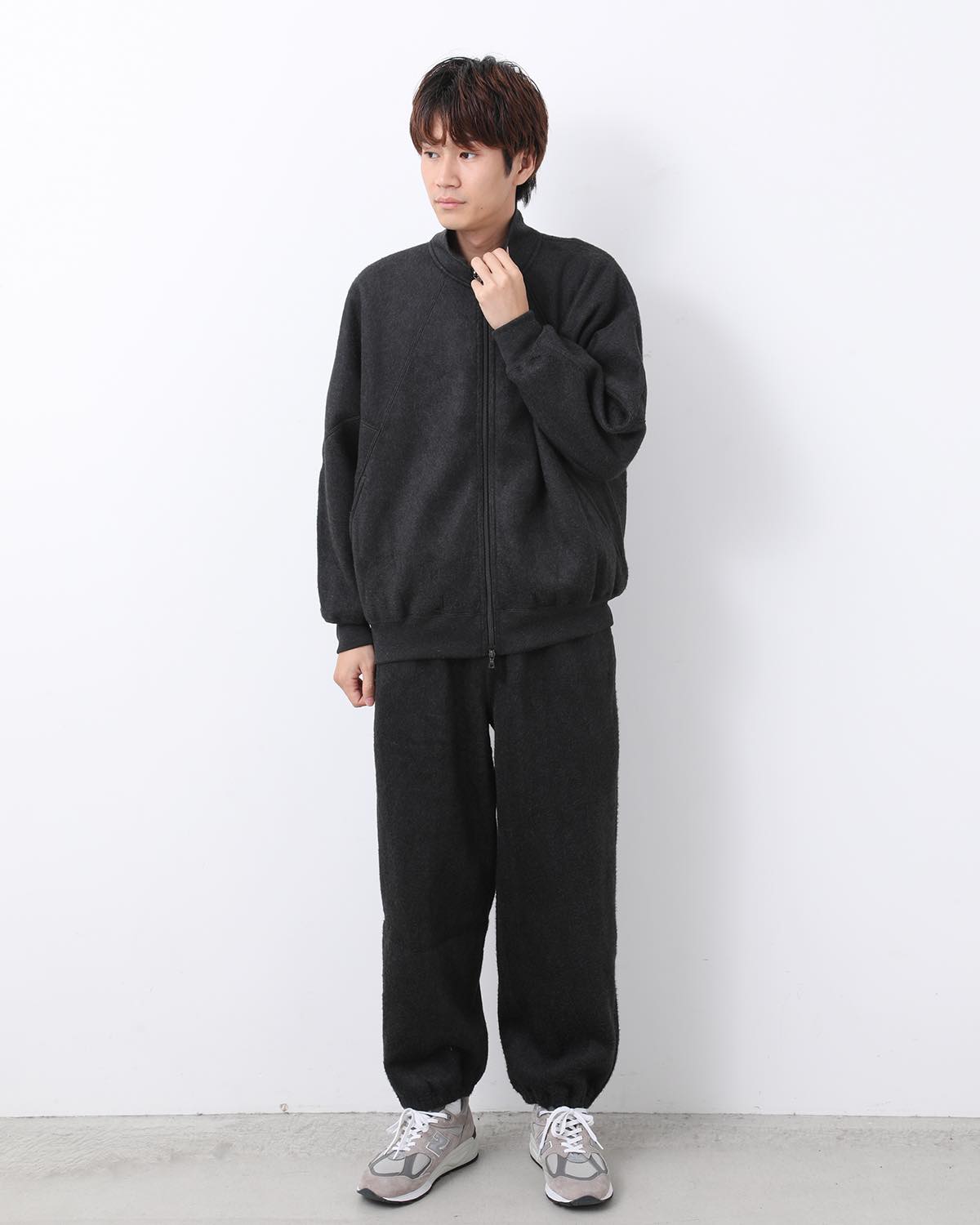 PE/SILK FLEECE TRACK PANTS