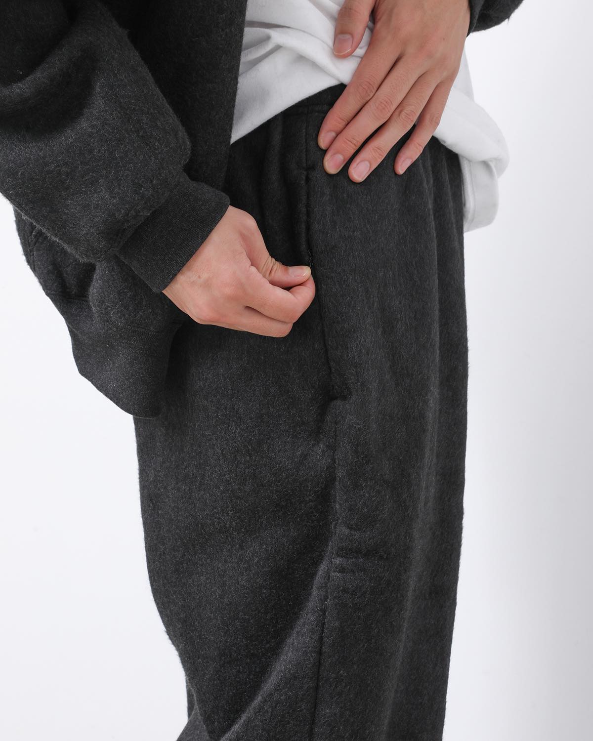 PE/SILK FLEECE TRACK PANTS