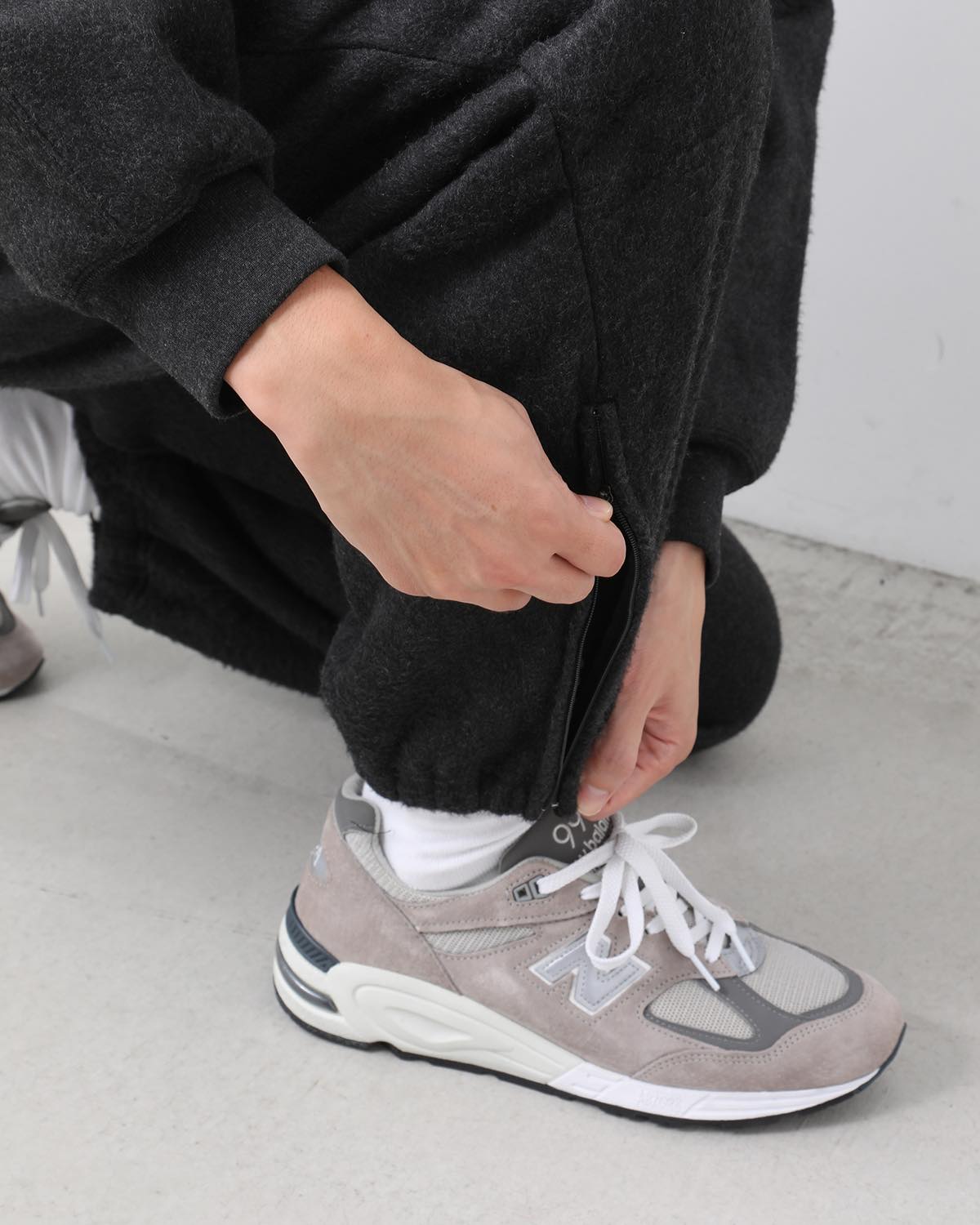 PE/SILK FLEECE TRACK PANTS