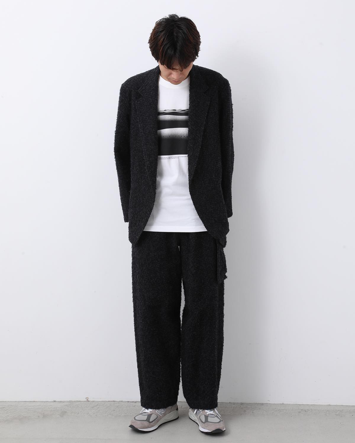 BRUSHED WOOL SIDE SEAMLESS 4P PANTS