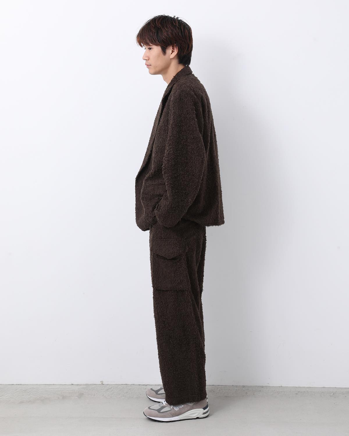 BRUSHED WOOL SIDE SEAMLESS 4P PANTS