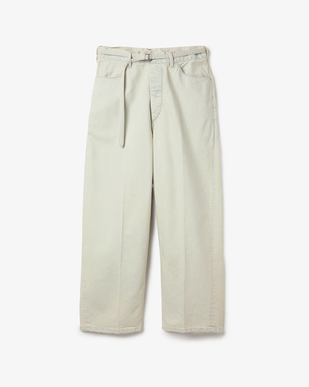 12.9OZ DENIM NARROW BELTED PANTS