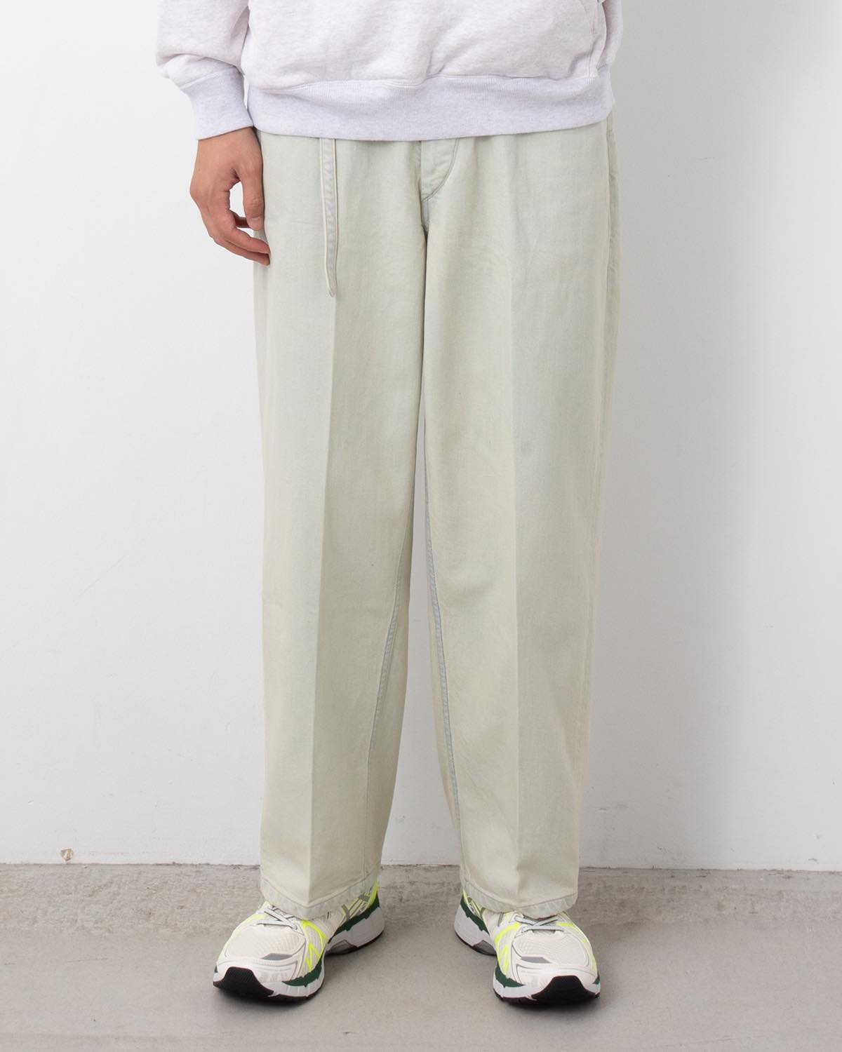 12.9OZ DENIM NARROW BELTED PANTS