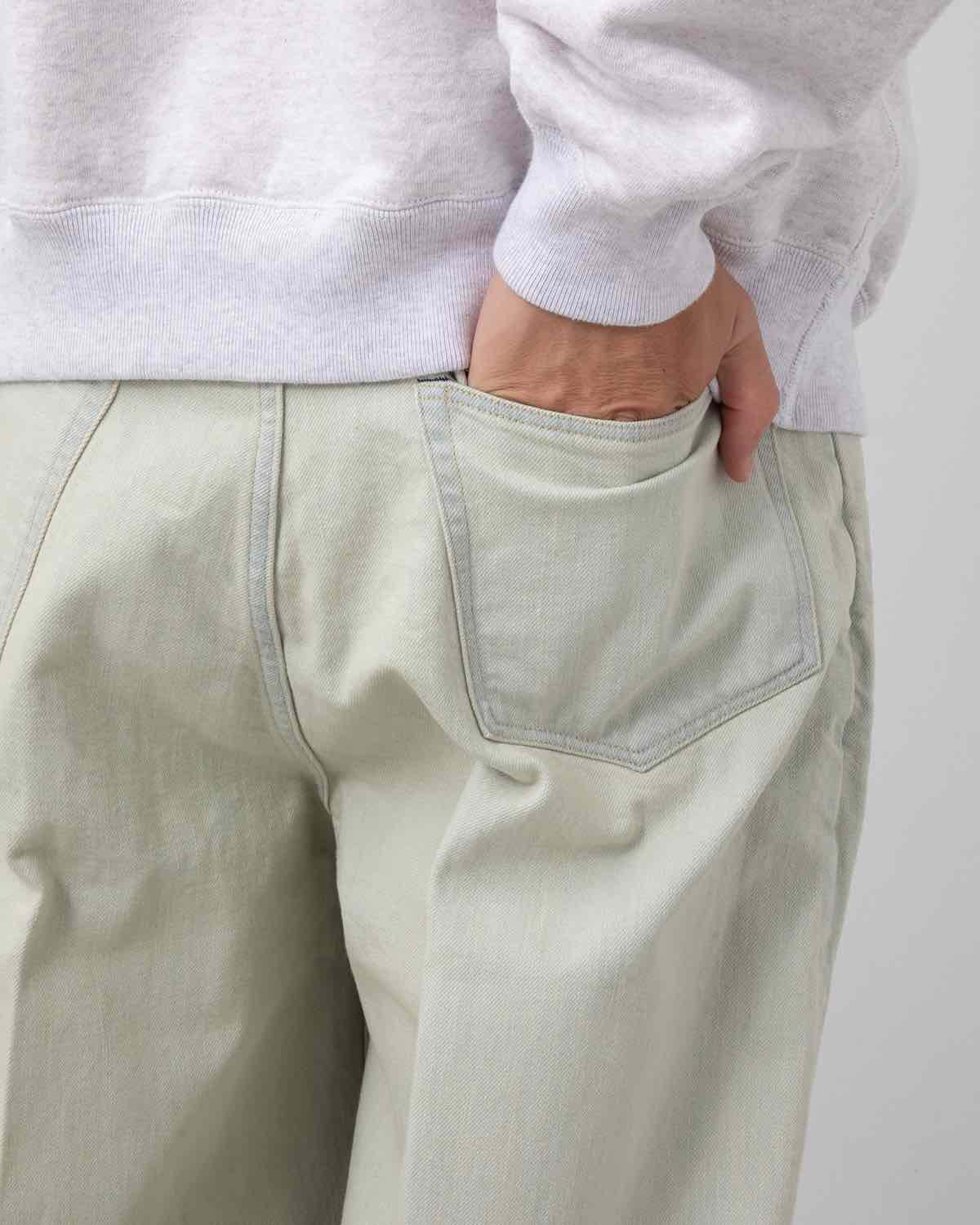 12.9OZ DENIM NARROW BELTED PANTS